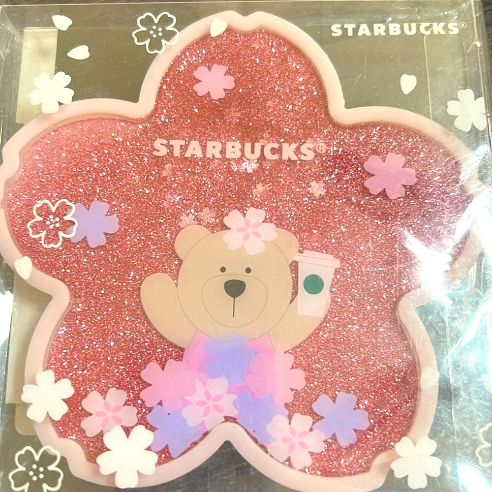 STARBUCKS Glitter Coaster & cold/hot cup! 💖